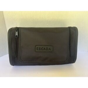 Escada Promotional Dopp Travel Toiletry‎ Bag Black Vinyl Zipper
